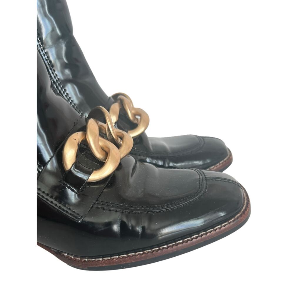 Steve Madden Loreen Patent Leather Black Boots Size 7 - Picture 6 of 12